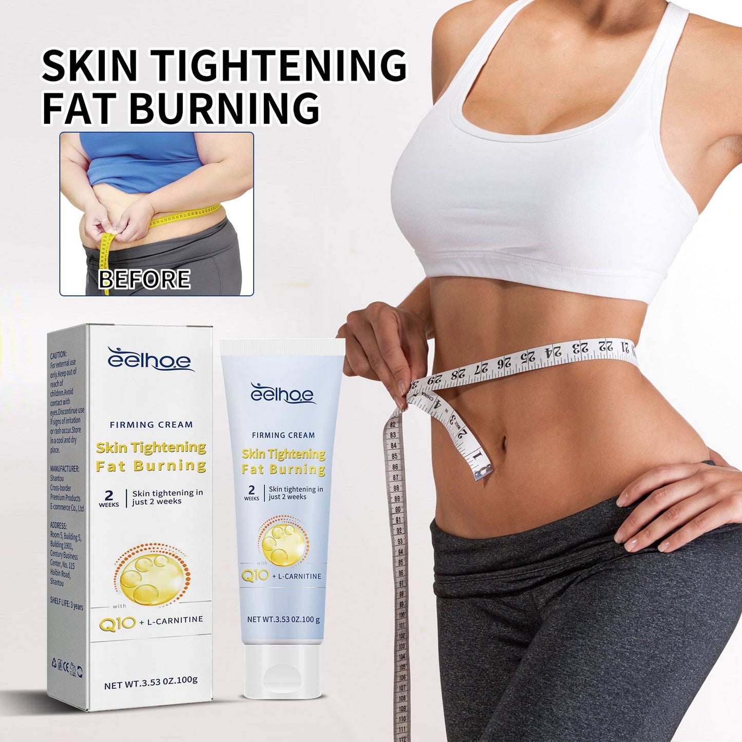 EELHOE body shaping and firming cream firming arms, abdomen, thighs, shaping, showing curves, body massage cream 