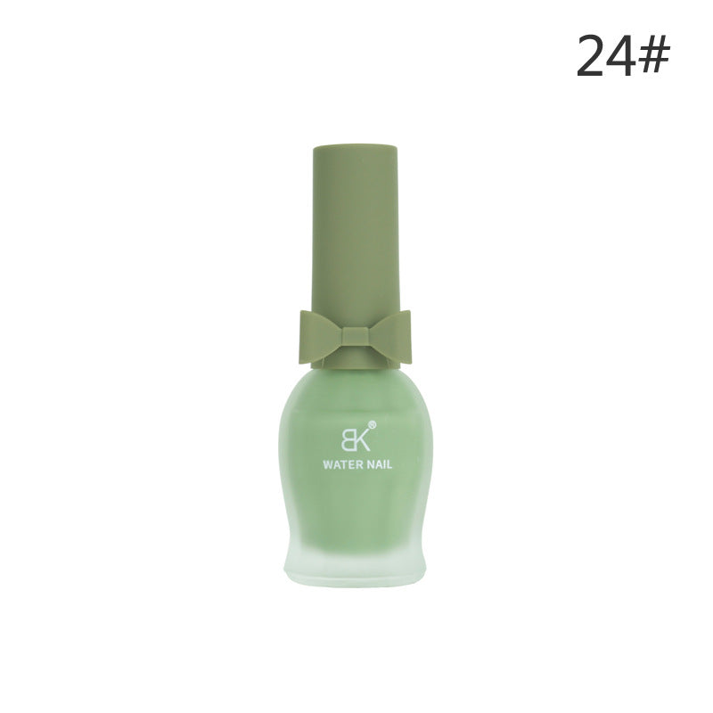 BK bow 30 colors matte matte whitening 7 days water-based nail polish no baking no odor can not be peeled wholesale