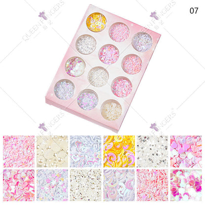 Zhifei nail art sequins net red eye makeup sequins stickers pony soft girl girl eye makeup glitter pearl pieces