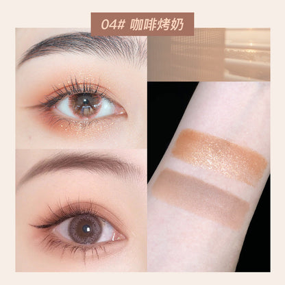 NOVO Symphony Gradient Double-ended Eyeshadow Stick ដែលមិនជ្រាបទឹក និងមិនប្រតាកងាយស្រួលក្នុងការប្រើ ក្នុងដើមតែមួយមានពីរពណ៌ តារាល្បីខាងអ៊ីនធឺណិតកប្រើ 