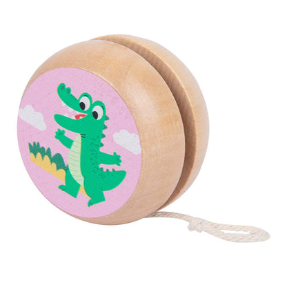 Children's wooden cartoon hedgehog crocodile lion yo-yo educational interactive birthday gift kindergarten early education toy