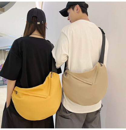 Cross-border soft bread bag women 2024 autumn and winter new large capacity dumpling bag couple casual shoulder messenger bag 