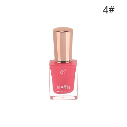 bk summer new style net red 36 colors fashion oily nail polish can not be peeled off without baking long-lasting not easy to fall off white wholesale