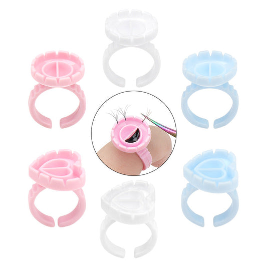 Wholesale grafting eyelash glue ring flower cup eyelash flower ring cup glue tray tool