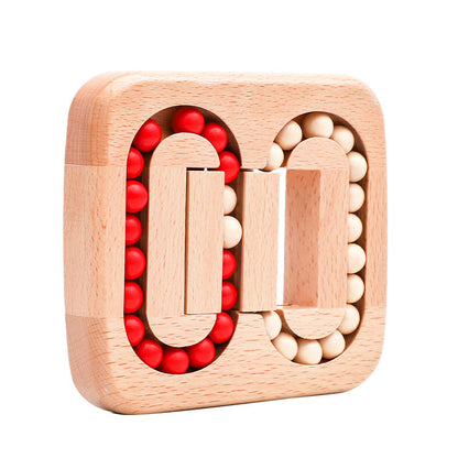 Wooden children's flat ball Kongming lock Luban lock creative ring maze adult decompression puzzle early education toy