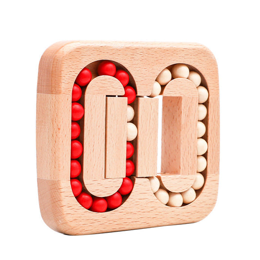 Wooden children's flat ball Kongming lock Luban lock creative ring maze adult decompression puzzle early education toy