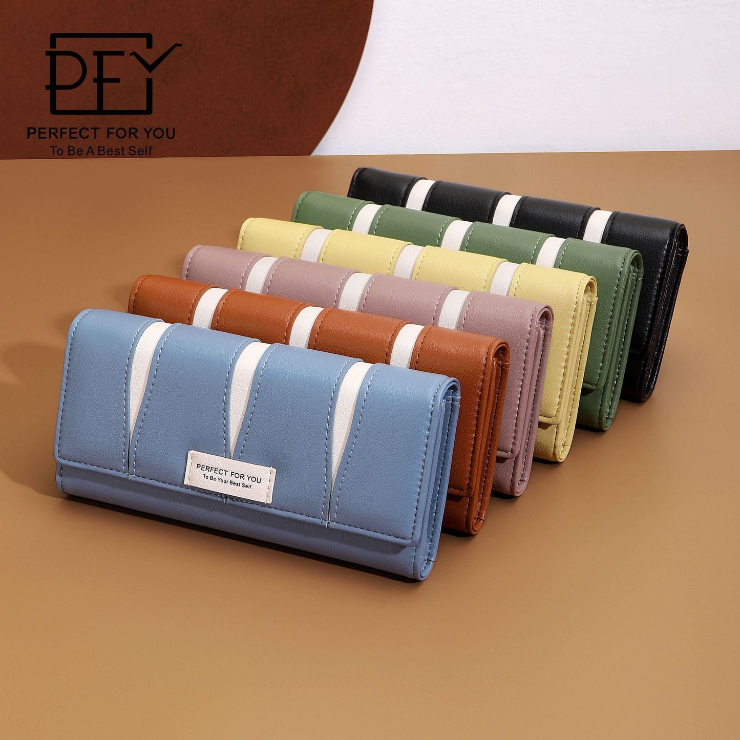 Wesson perfect for you new women's long tri-fold wallet Korean style accordion bag simple and multifunctional 