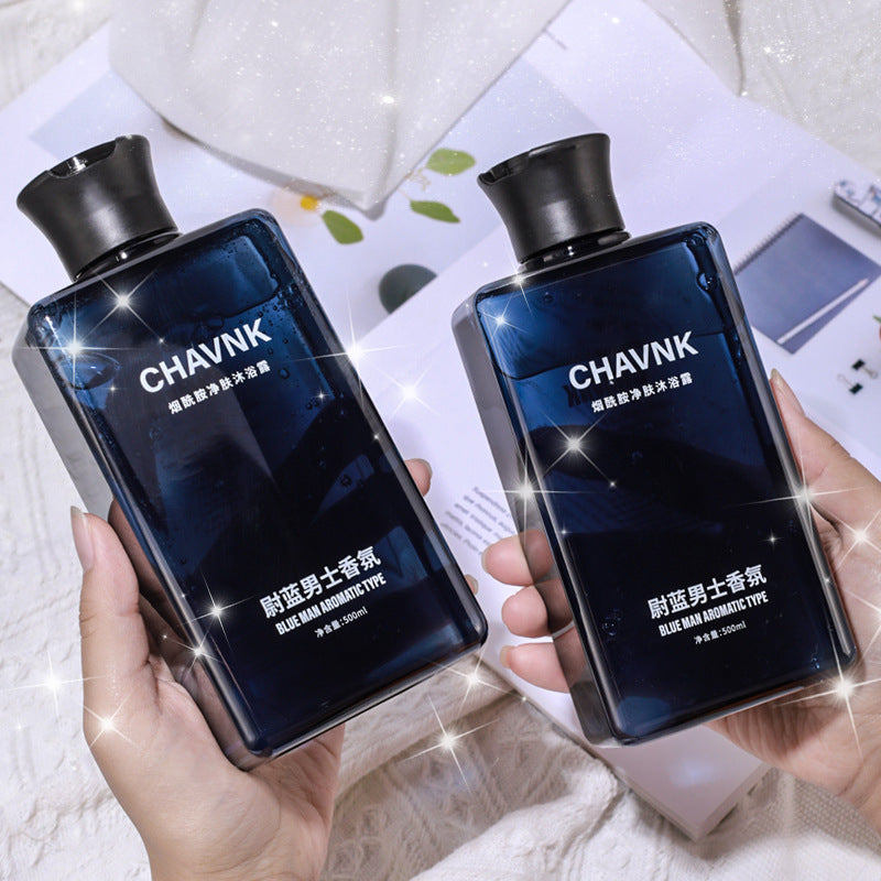 Xiaocheng Yixiang Blue Men's Fragrance Shower Gel Anti-mite Moisturizing Skin Cleansing Moisturizing Lasting Fragrance Shower Gel Wholesale