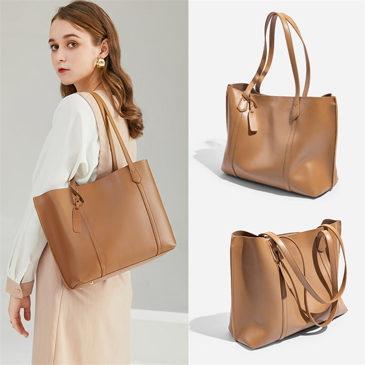 Factory direct supply 2024 new shoulder bag women's European and American large capacity ladies bag retro tote bag one piece dropshipping 