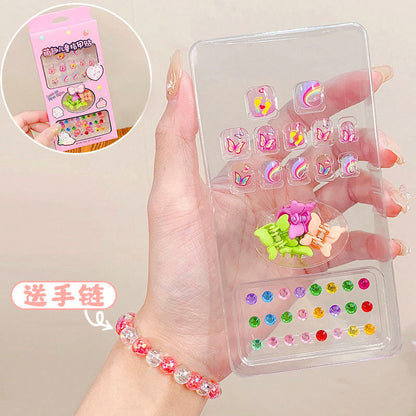 Children's nail stickers girl stickers baby nail stickers waterproof girls princess cartoon stickers paper cartoon toys