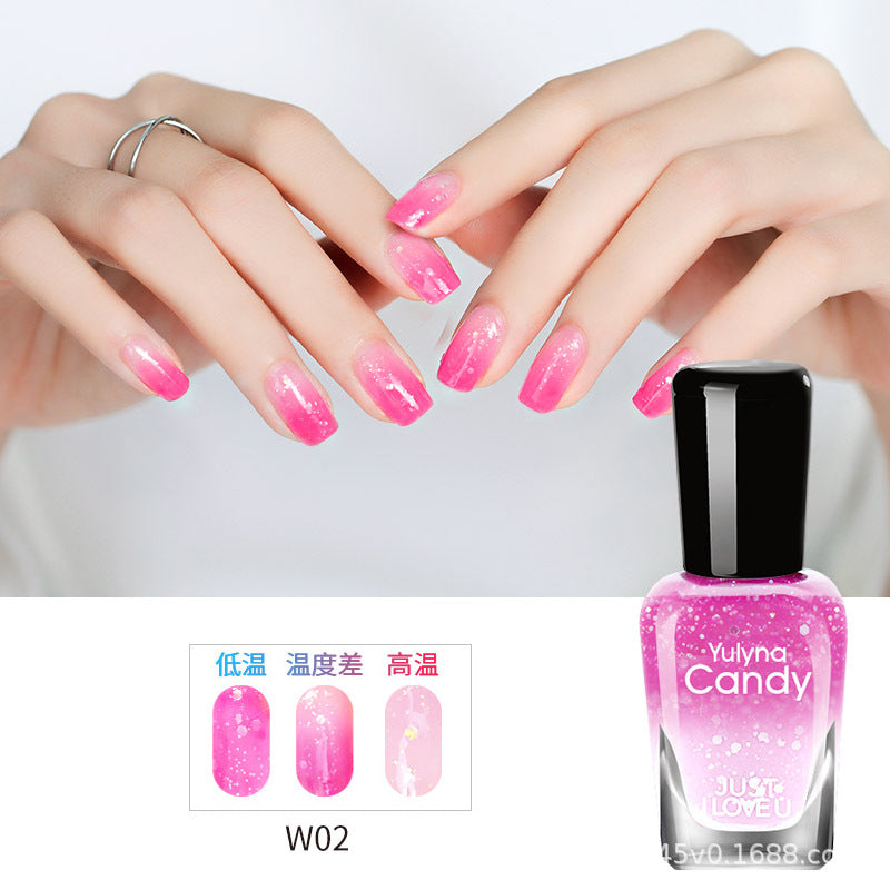 2024 new temperature-changing nail polish, no baking, quick drying, long-lasting, non-peelable, non-fading, multi-color nail polish, direct sales from manufacturers