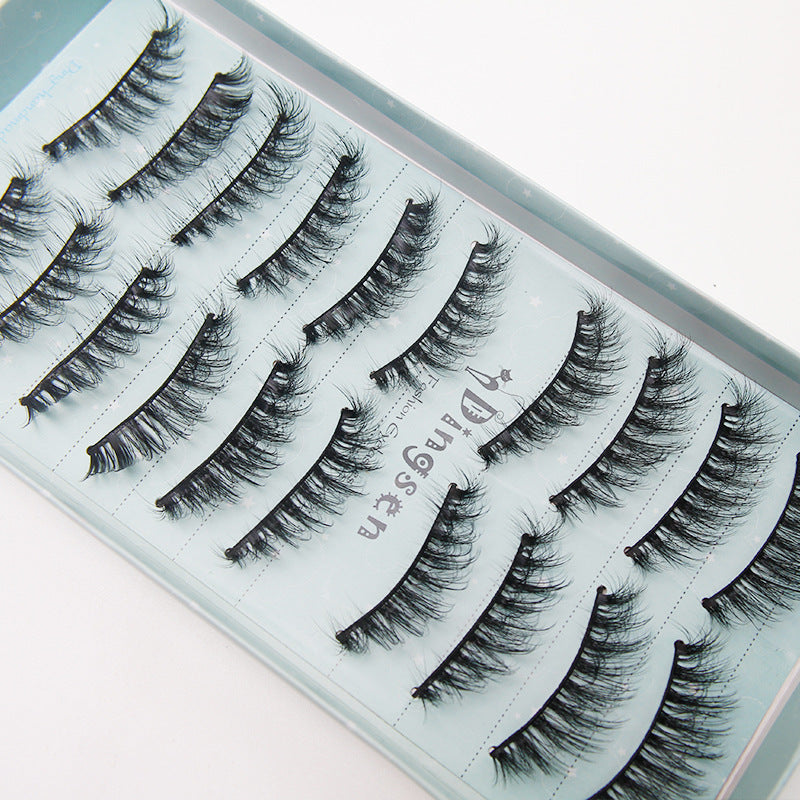 DINGSEN false eyelashes factory 10 pairs of 3D three-dimensional multi-layer eyelashes natural thick curled eyelashes