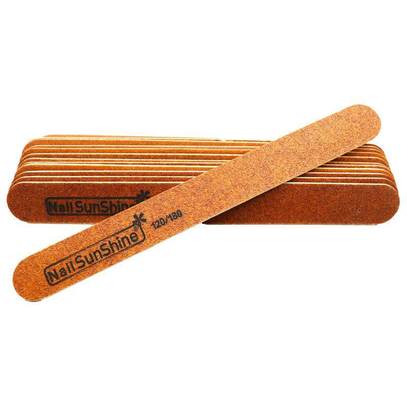 High-grade wood chip nail file gray and white two-sided polishing strip 180/240 thickened wood chip rubbing nailsunshine