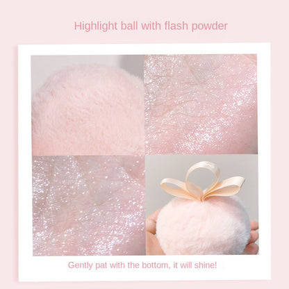 Makeup NOVO peach highlight ball glitter powder makeup hair ball face brightening body ins style makeup glitter powder 