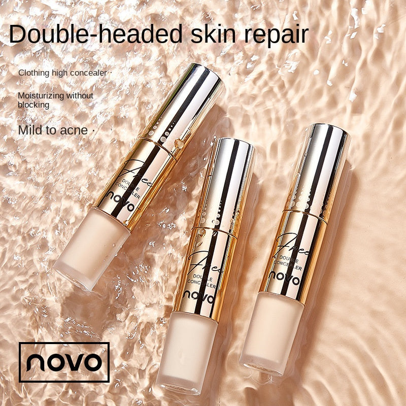 NOVO5433 concealer double-headed skin care pen fits well, highly conceals, moisturizes without wrinkles, is gentle, light and natural