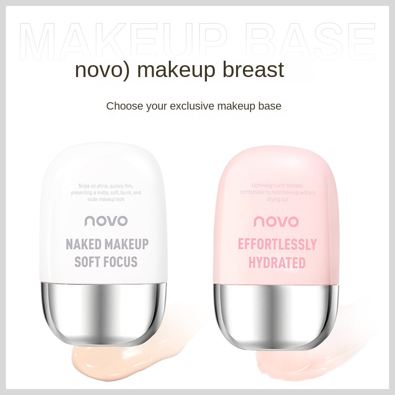 novo luxury brightening primer is natural and hydrating, moisturizing, non-sticky, easy to use, and shows complexion. It is affordable for students.