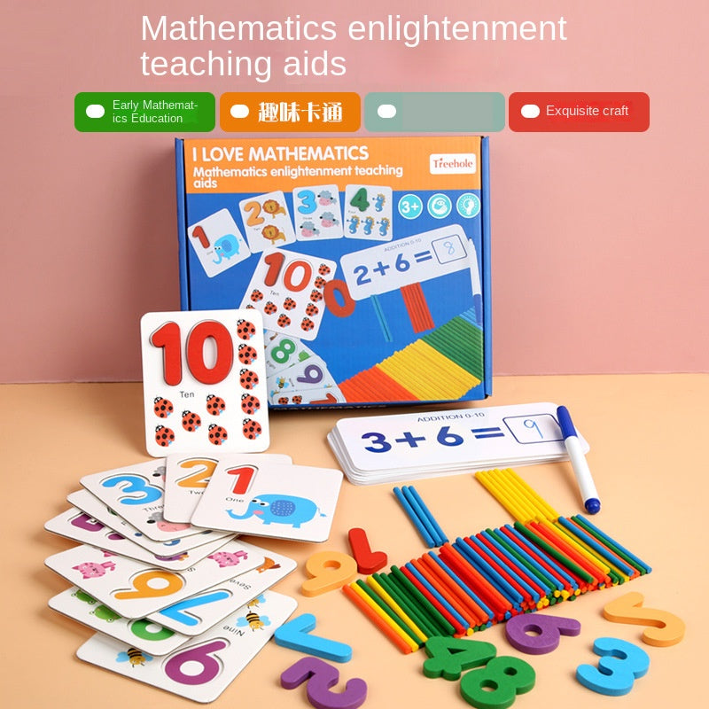 Children's mathematics enlightenment teaching aids kindergarten early education preschool children number matching addition and subtraction operation educational toys