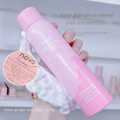 NOVO Concentrated Beauty Hair Removal Spray Mousse is gentle and non-irritating to the whole body to remove underarm hair removal cream for both men and women 