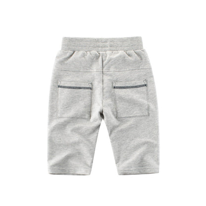 Korean version of children's clothing new 2023 children's pants baby sports pants boys' cropped pants factory direct sales one piece drop shipping 