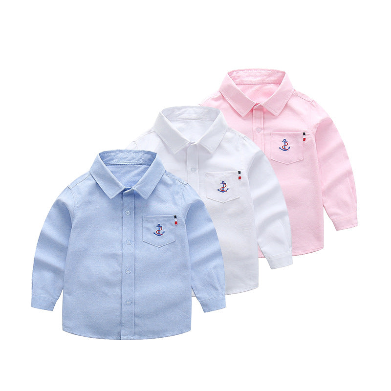 Children's shirt long-sleeved autumn new factory direct sales boys autumn long-sleeved shirt children's all-match shirt 