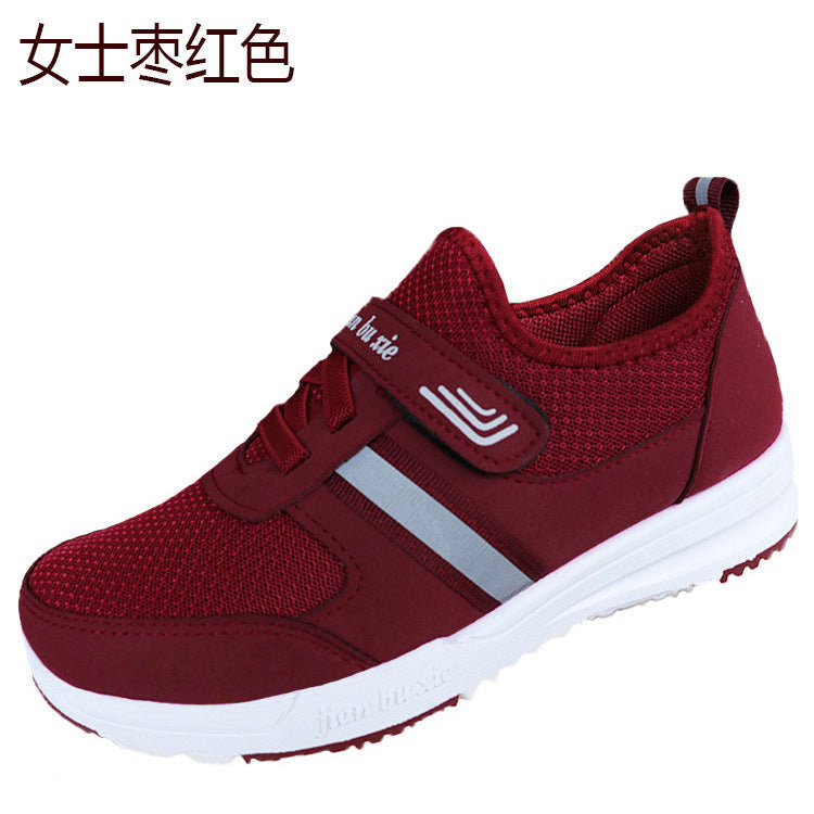 Spot men's and women's walking shoes for the elderly in all seasons, middle-aged and elderly mother's shoes, soft-soled shoes for the elderly, women's single shoes with Velcro