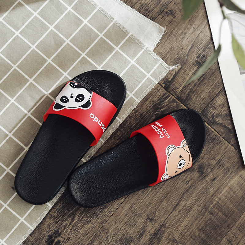 Spring and summer new style slippers for women Korean version student cartoon leisure indoor home non-slip sandals thick-soled outer wear women's shoes