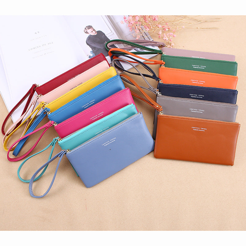 2020 Korean style zipper clutch coin purse wallet new style women's long wallet large capacity women's wallet 