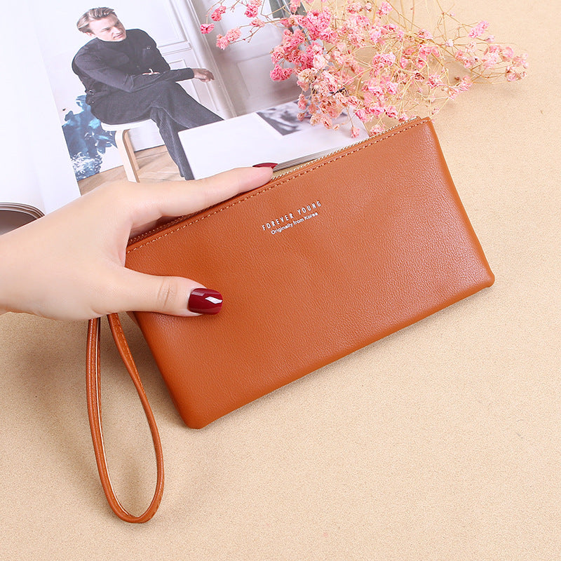 2020 Korean style zipper clutch coin purse wallet new style women's long wallet large capacity women's wallet 