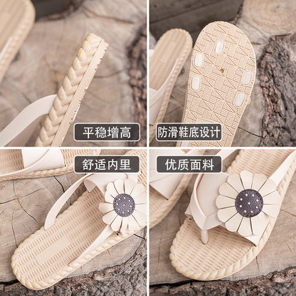 2022 new spring and summer flip-flops for women, fashionable Korean style wear-resistant non-slip women's flip-flops wholesale 