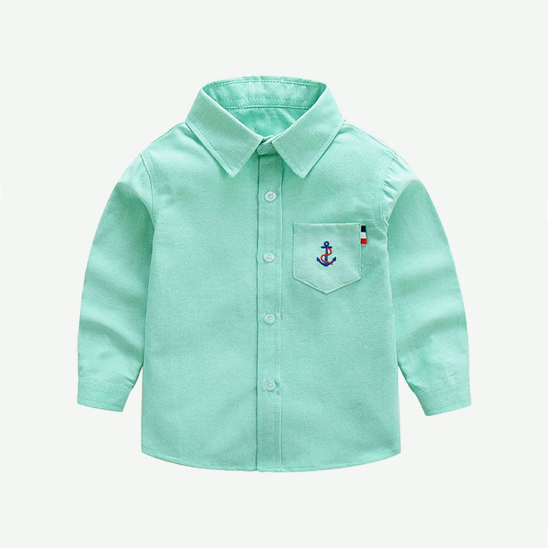 Children's shirt long-sleeved autumn new factory direct sales boys autumn long-sleeved shirt children's all-match shirt 