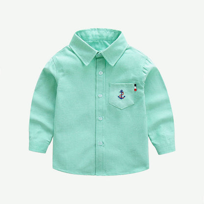 Children's shirt long-sleeved autumn new factory direct sales boys autumn long-sleeved shirt children's all-match shirt 