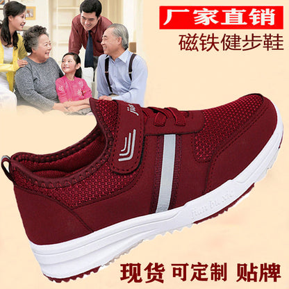 Spot men's and women's walking shoes for the elderly in all seasons, middle-aged and elderly mother's shoes, soft-soled shoes for the elderly, women's single shoes with Velcro