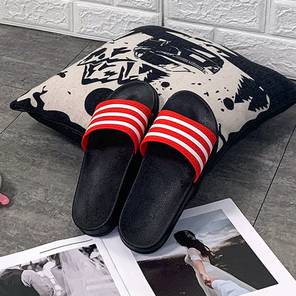 2022 New Cartoon Pig Indoor and Outdoor Sandals for Women Women's Flat Non-Slip Soft Bottom Bathroom Women's Cute Flop 