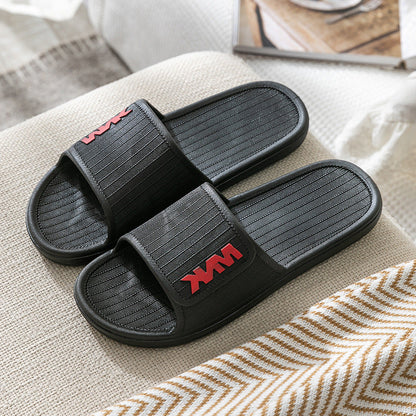 Monique home slippers for all seasons, leaking slippers for men and women, soft bottom hollow anti-slip couple bathroom slippers 