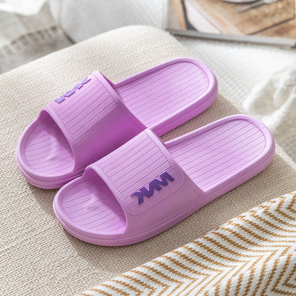 Monique home slippers for all seasons, leaking slippers for men and women, soft bottom hollow anti-slip couple bathroom slippers 