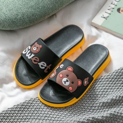 Cute Pig Slippers Women's Outerwear Thick Soled 2022 Summer Home Indoor Home Fashion Cartoon Anti-Slip Sandals 