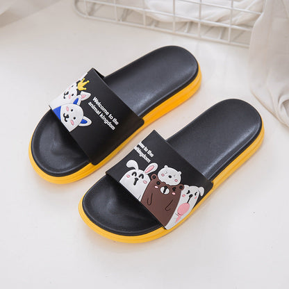 Cute Pig Slippers Women's Outerwear Thick Soled 2022 Summer Home Indoor Home Fashion Cartoon Anti-Slip Sandals 