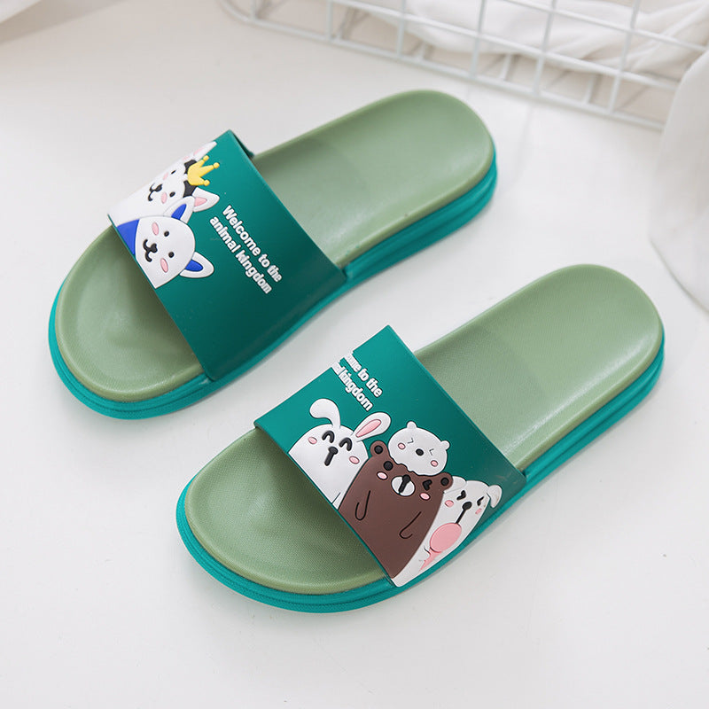 Cute Pig Slippers Women's Outerwear Thick Soled 2022 Summer Home Indoor Home Fashion Cartoon Anti-Slip Sandals 