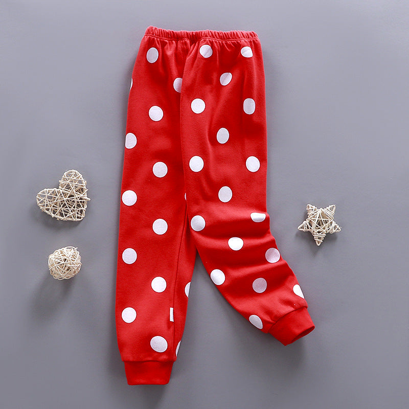 Clearance single pants pure cotton bottoming long johns girls clothes spring and autumn pajamas baby replacement pants manufacturer wholesale 