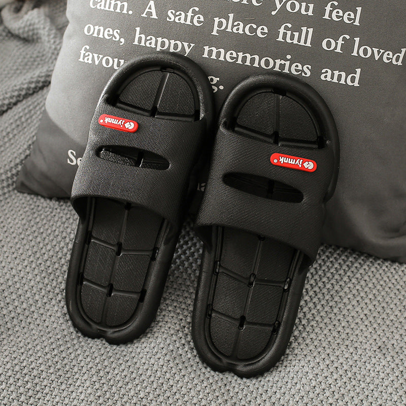 Monique home slippers for all seasons, leaking slippers for men and women, soft bottom hollow anti-slip couple bathroom slippers 