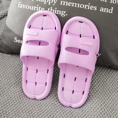 Monique home slippers for all seasons, leaking slippers for men and women, soft bottom hollow anti-slip couple bathroom slippers 