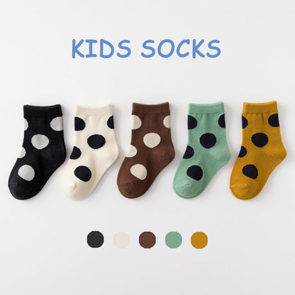 2022 new autumn and winter cotton trendy socks, sports, versatile, comfortable and warm, baby, middle and large children's socks, loose mouth 