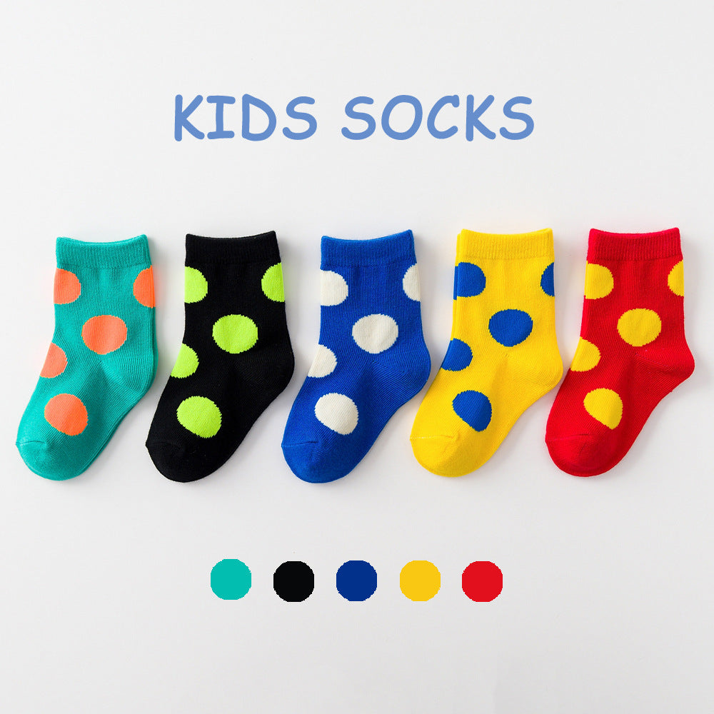 2022 new autumn and winter cotton trendy socks, sports, versatile, comfortable and warm, baby, middle and large children's socks, loose mouth 