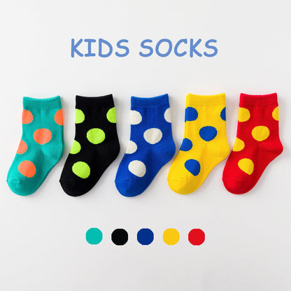 2022 new autumn and winter cotton trendy socks, sports, versatile, comfortable and warm, baby, middle and large children's socks, loose mouth 