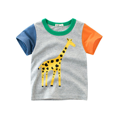 2023 summer new children's clothing children's short-sleeved T-shirt boys stall fashion brand baby clothing wholesale one piece consignment 