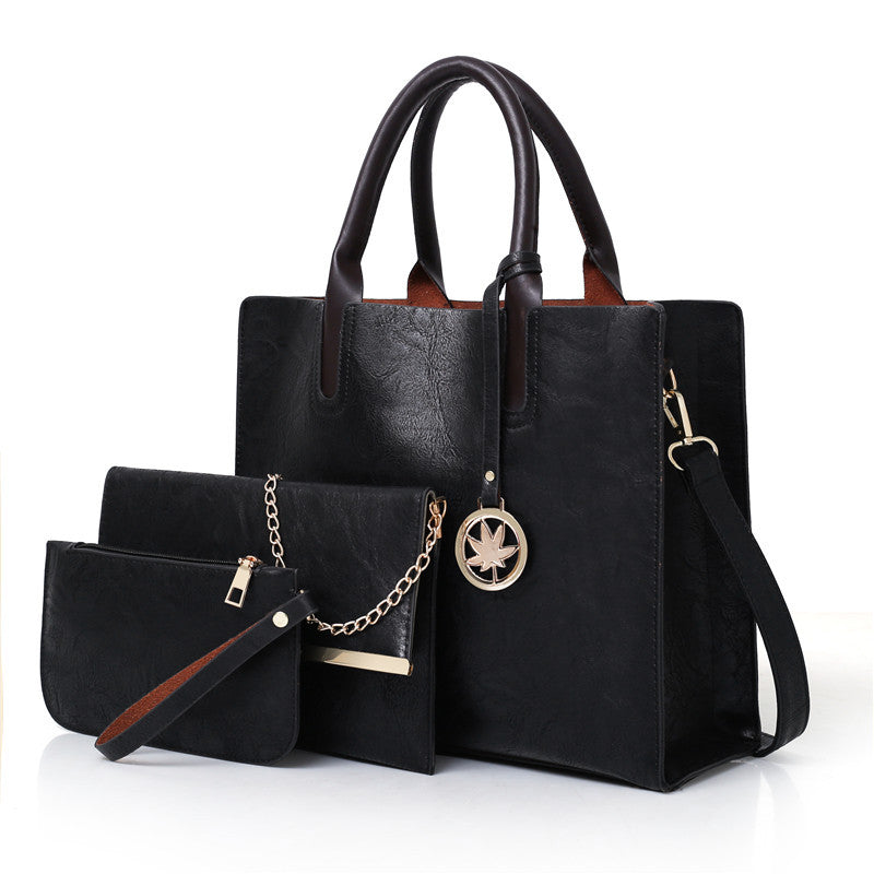 Cross-border women's bags 2024 new mother-in-law bag PU women's bag European and American large bag multi-piece set shoulder bag 