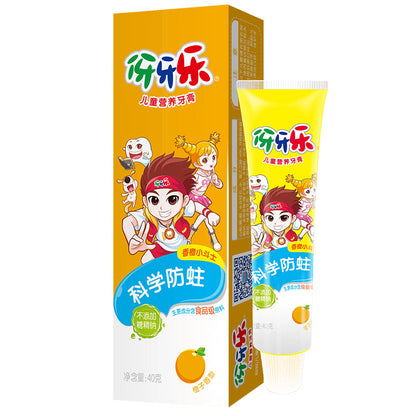 40g professional Supplier Yayala children's nutritional toothpaste/orange/apple 