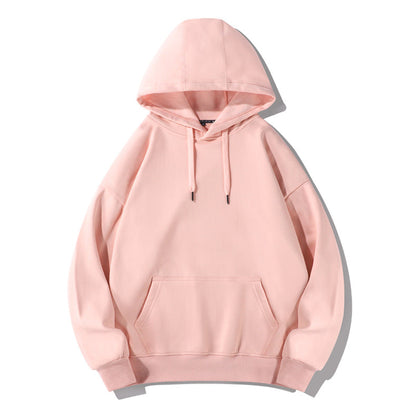 2021 Autumn Drop Shoulder Sweatshirt Hooded Hong Kong Style Solid Color Blank Men's and Women's Pullover Clothes Loose Large Size Trendy Jacket