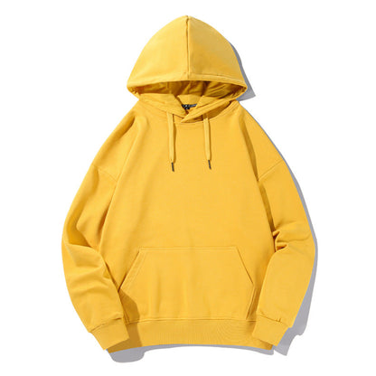 2021 Autumn Drop Shoulder Sweatshirt Hooded Hong Kong Style Solid Color Blank Men's and Women's Pullover Clothes Loose Large Size Trendy Jacket