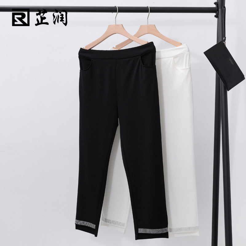 Zhirun summer plus size women's clothing fat mm temperament slim casual harem pants plus fat thin small leg pants 13051 